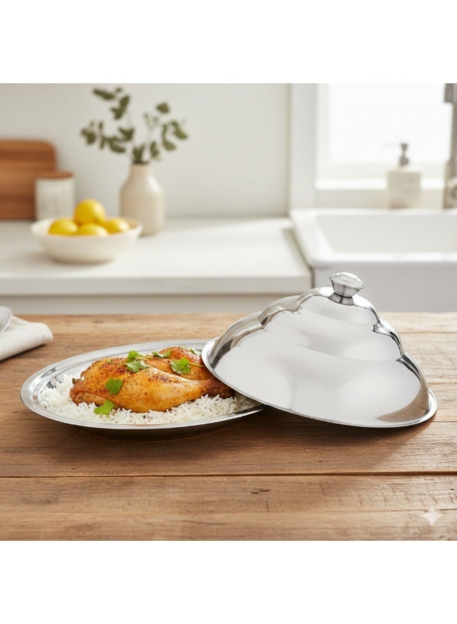 Newflon Luxury Cozy Dish Made of Stainless Steel 40 Cm - Image 1